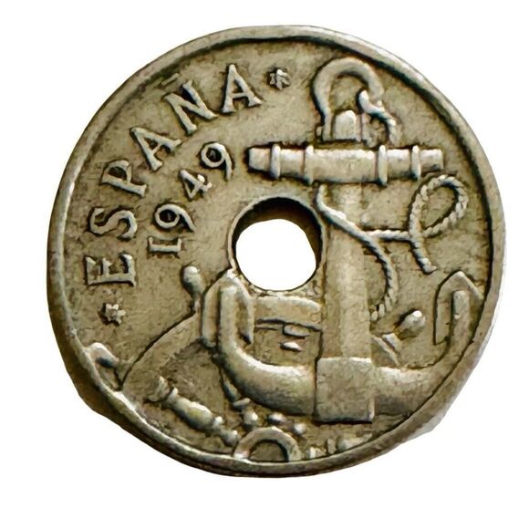 1952 Spain 50 Centimos KM# 777 Circulated Coin Stars 19 & 52 - Picture 1 of 7